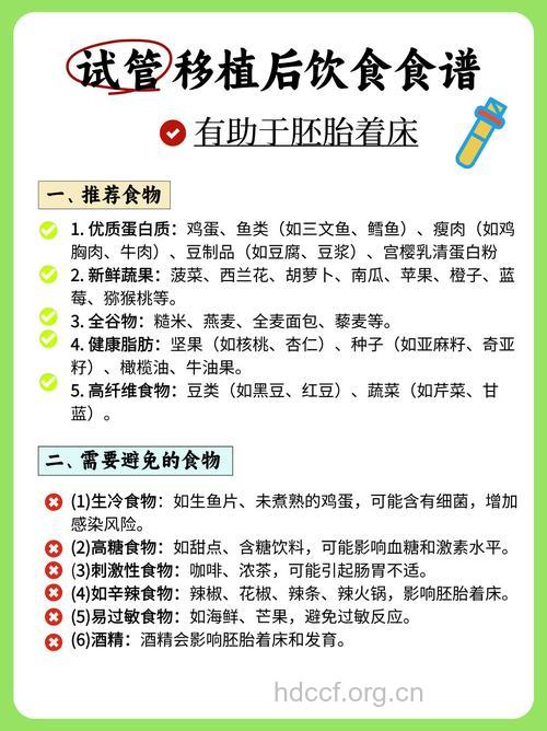 试管婴儿移植后哪些食物不能吃