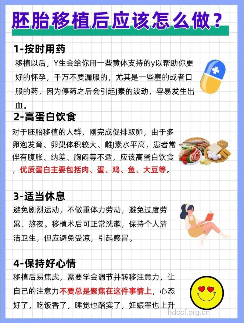 胚胎移植术后有哪些注意事项