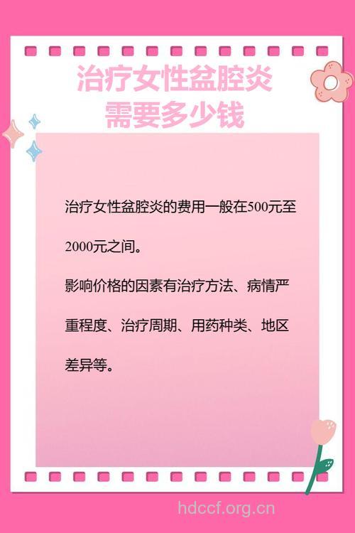 盆腔炎的治疗费用大概要多少?