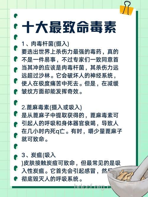 常见的三种最毒致癌物