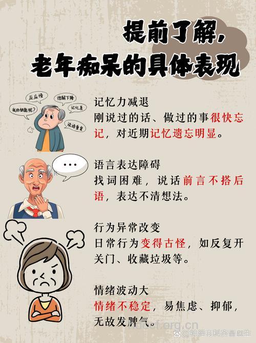 老年痴呆的表现有哪些