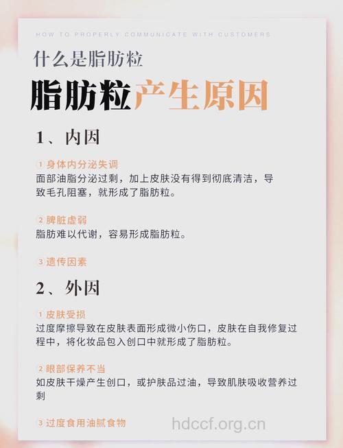 脂肪粒的形成及消除方法