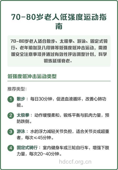 老人做低能运动的好处