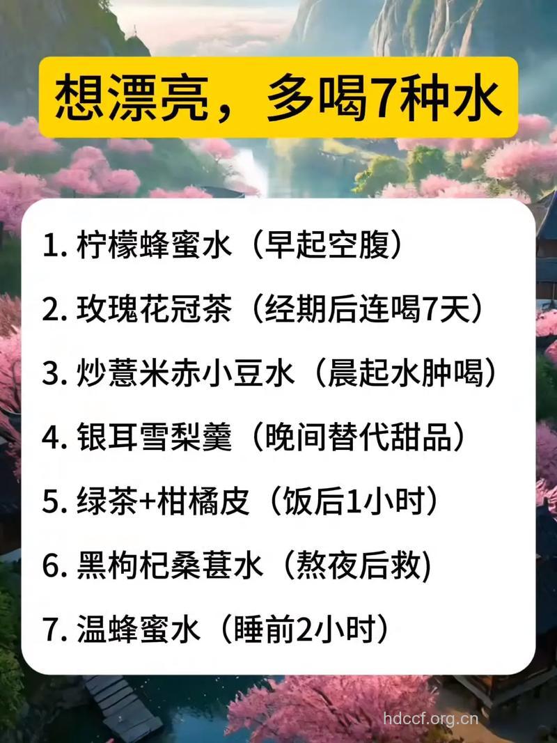 神奇喝这些水让女人速变美