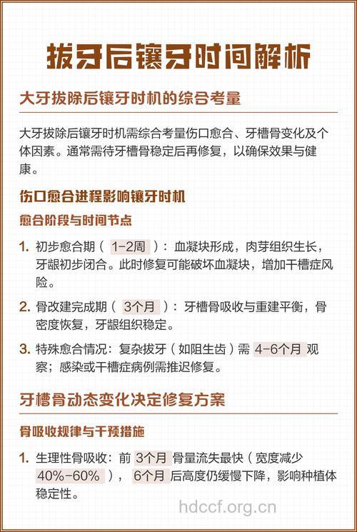 拔牙后多久开始镶牙