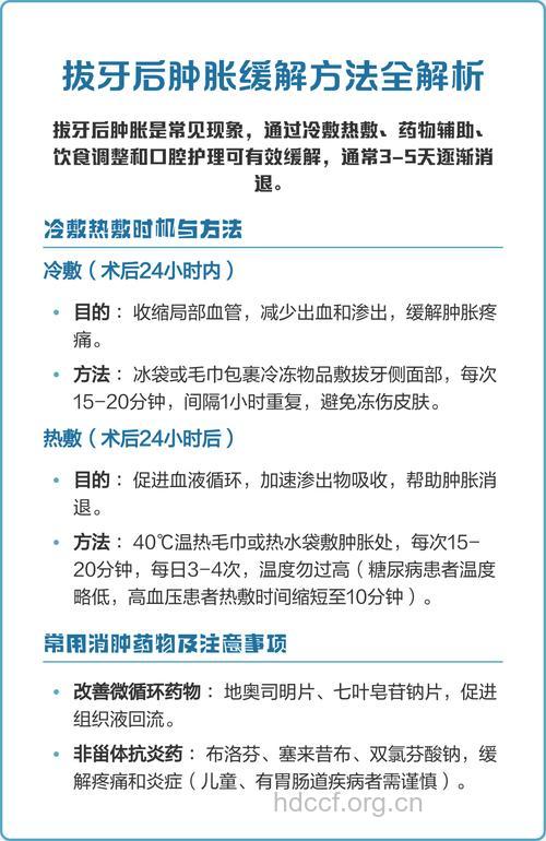 如何减轻拔牙之后的疼痛及肿胀