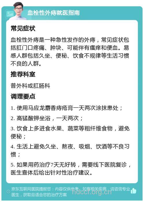 血栓外痔的症状起因你知吗