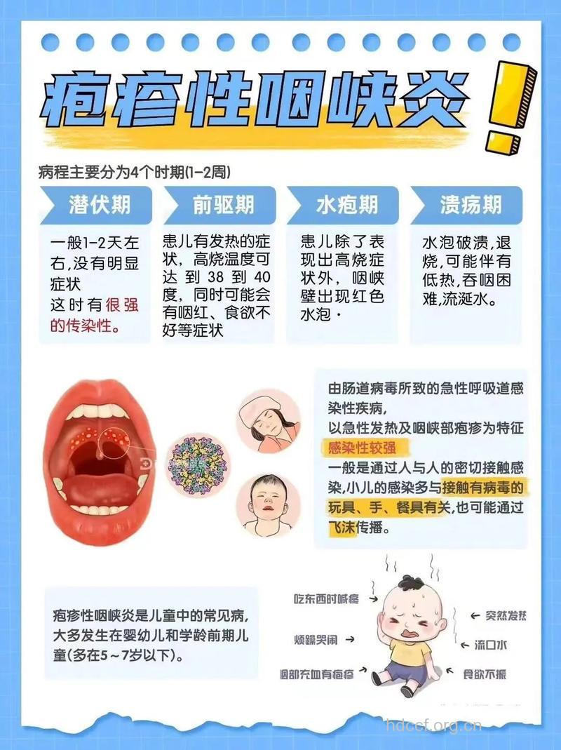 慎防小儿疱疹性咽炎