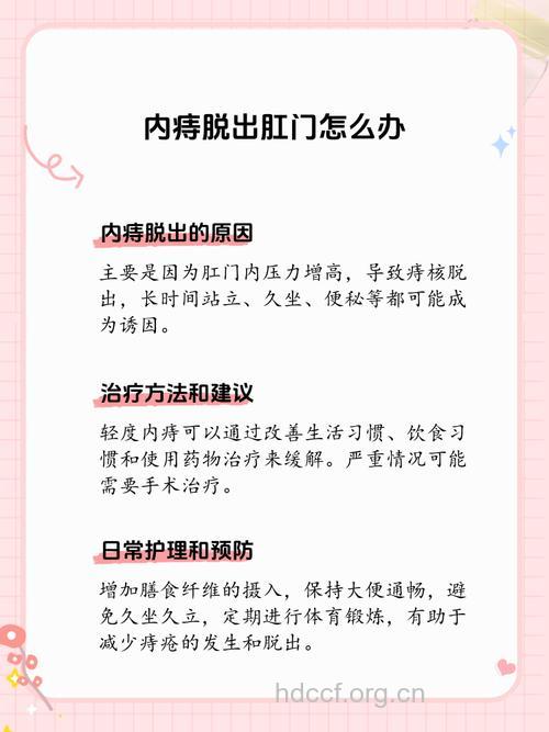 内痔患者肛门脱出后该如何处理