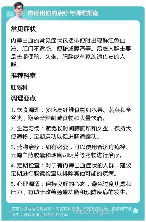 内痔出血的症状和护理措施