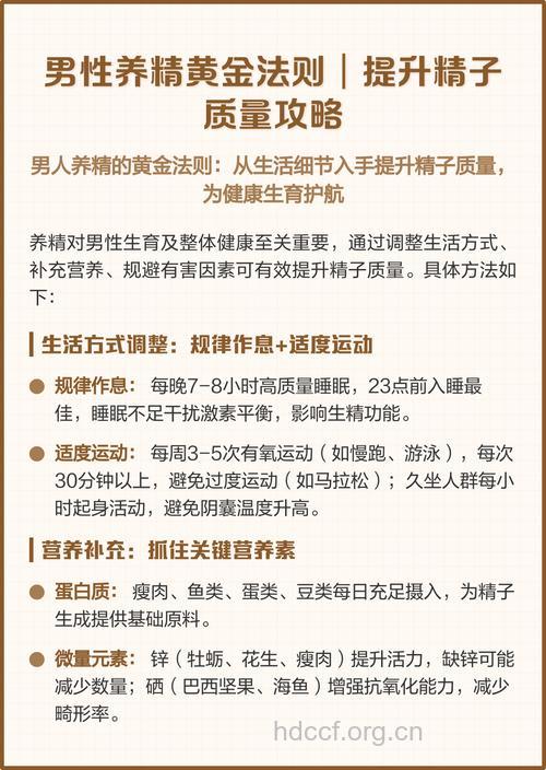 如何提升男性精子质量
