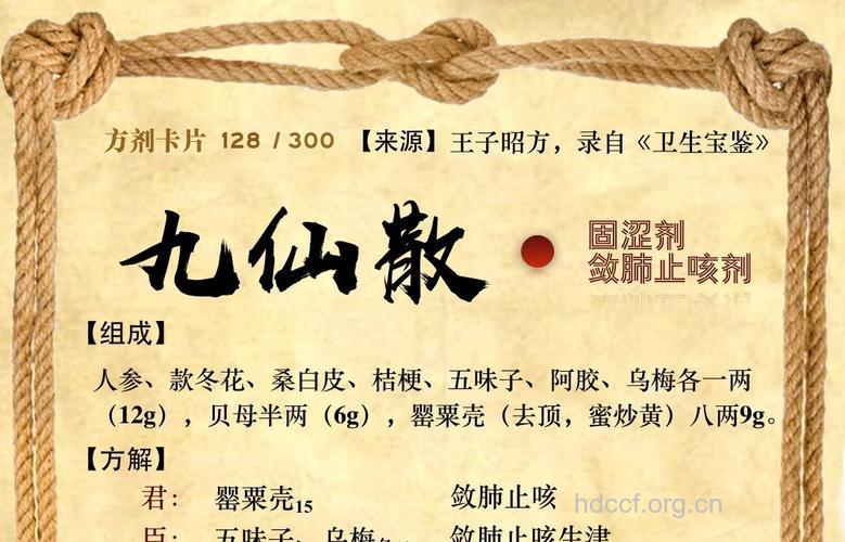 九仙散的组成及作用