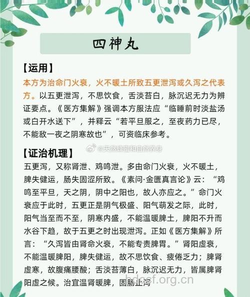 四神丸的组成及作用