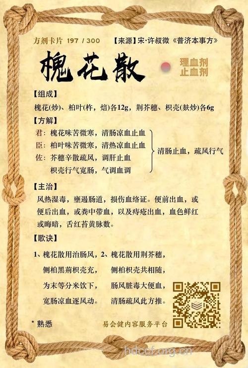 槐花散的组成及作用