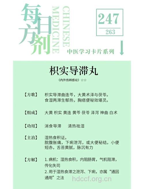 枳实导滞丸的组成及作用