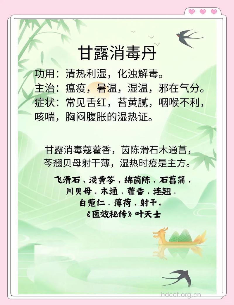 甘露消毒丹的组成及作用