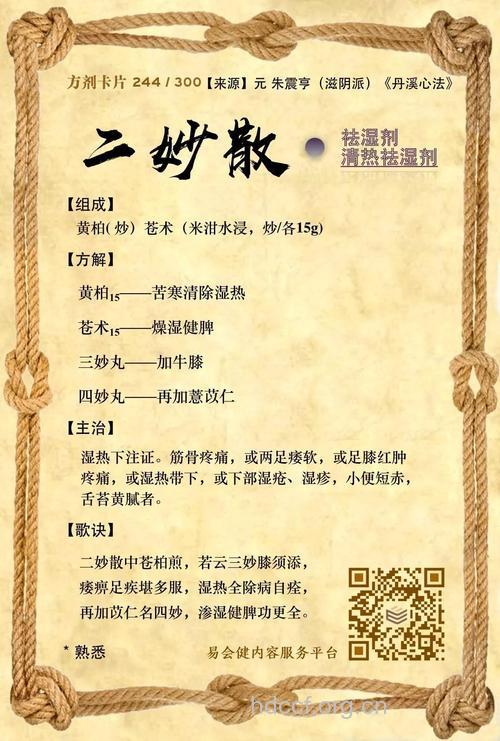 二妙散的组成及作用