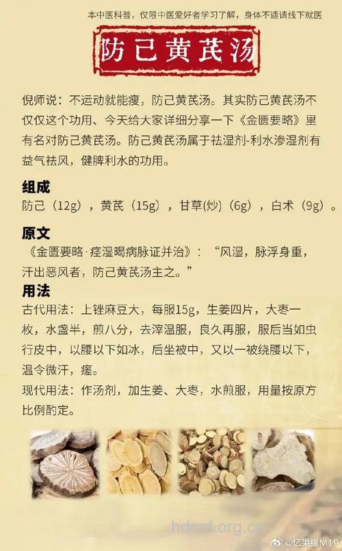 防己黄芪汤的组成及作用