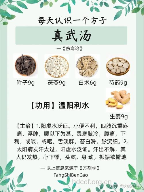 真武汤的组成及作用