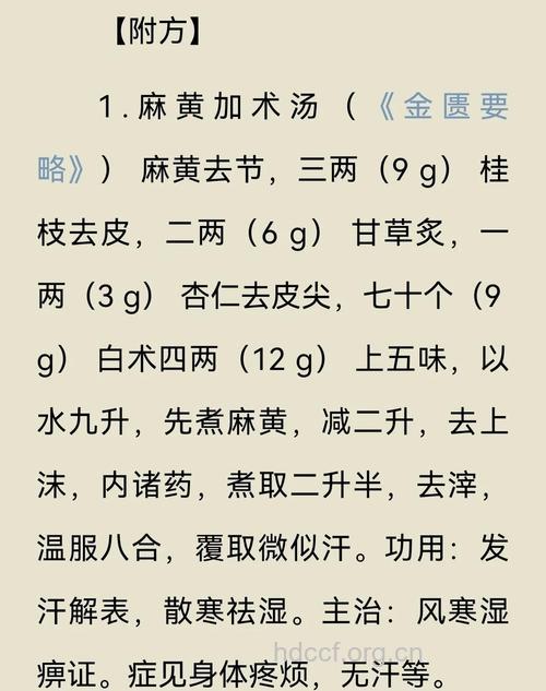 麻黄汤可以治外感风寒