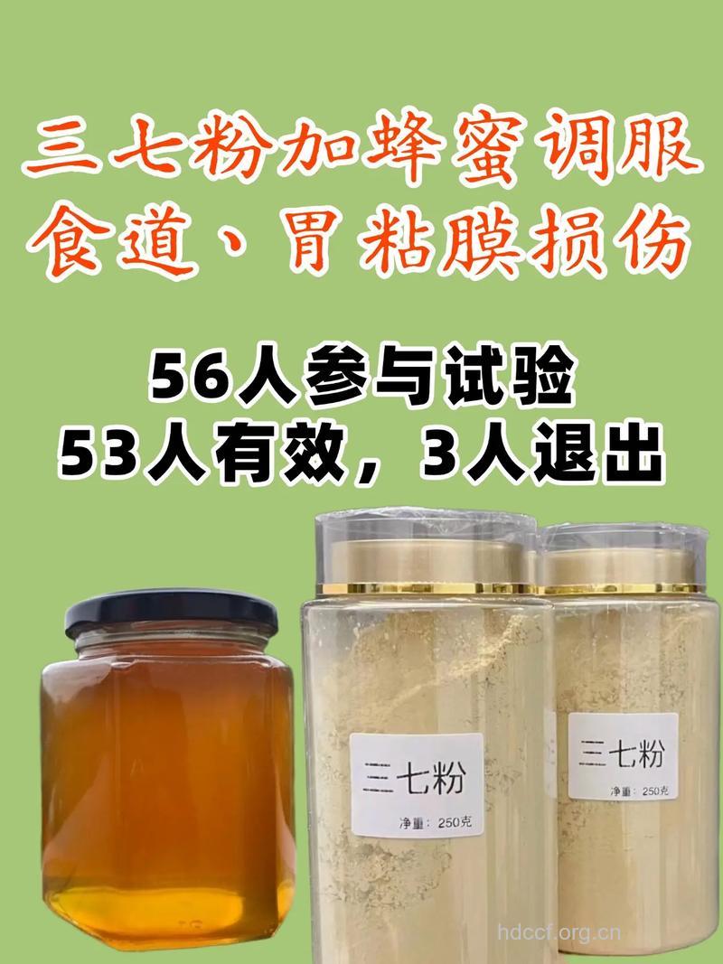 三七粉拌蜂蜜 能治消化不良胃反酸