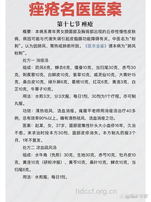 中医治疗痤疮的药方有哪些