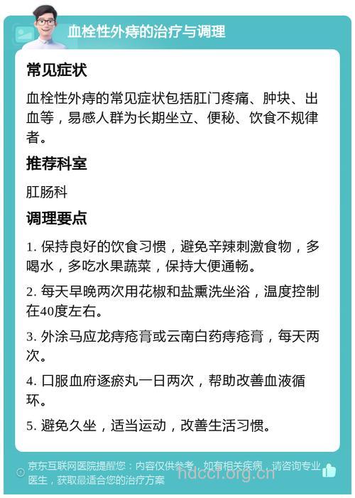 血栓性外痔病因及诊断