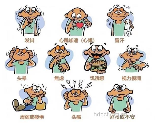 低血糖患者的临床症状表现