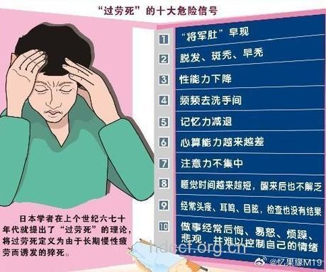 白领过劳而死的10大信号