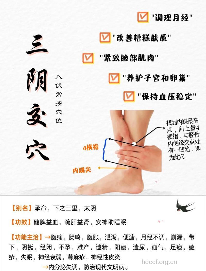 女人想美丽请常按三阴交