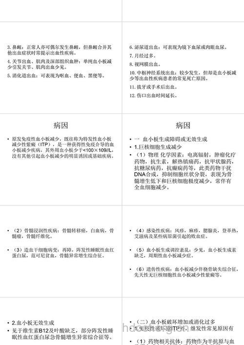血小板减少的原因和治疗