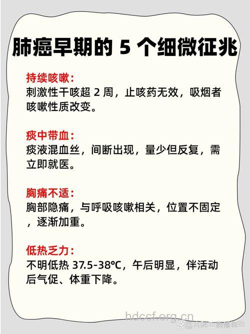 冬季肺癌早期有哪些征兆