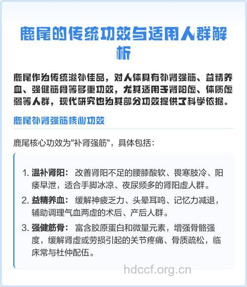 鹿尾的功效与作用
