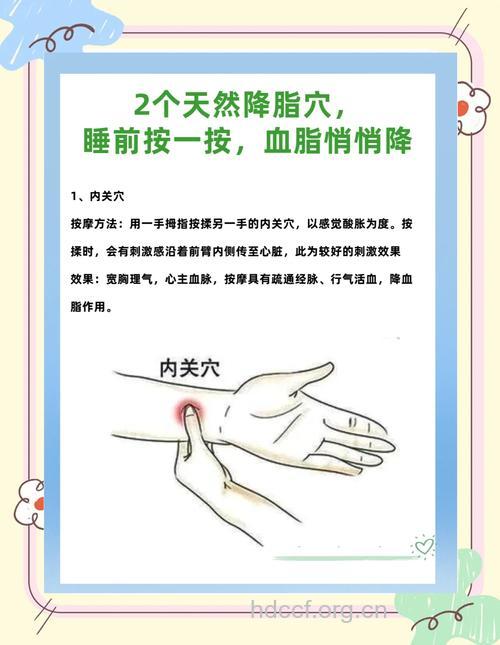 按摩3个穴位治疗高血脂