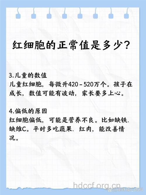 红细胞数男女多少是健康的?