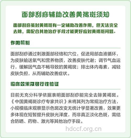 面部刮痧治疗黄褐斑有用吗