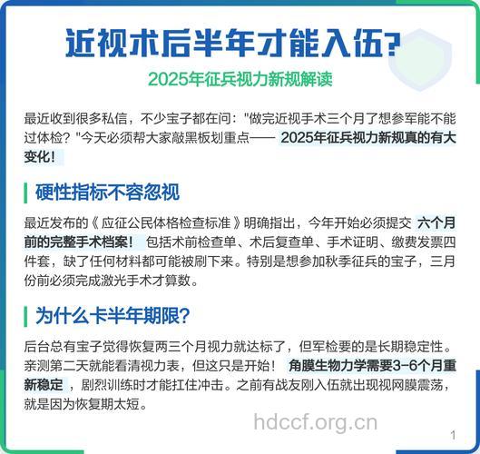 征兵体检:近视矫正术后半年可入伍