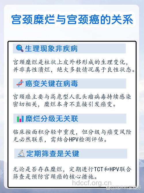 宫颈糜烂与宫颈癌的关系