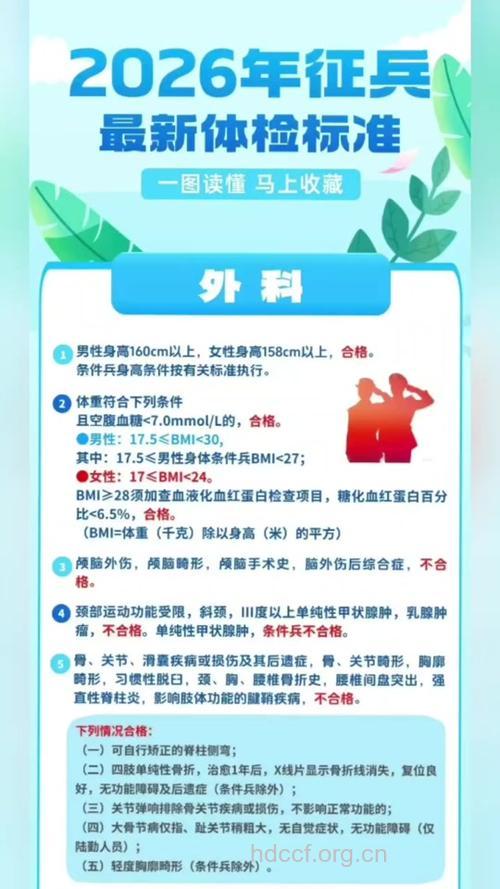 女兵体检有哪些要求