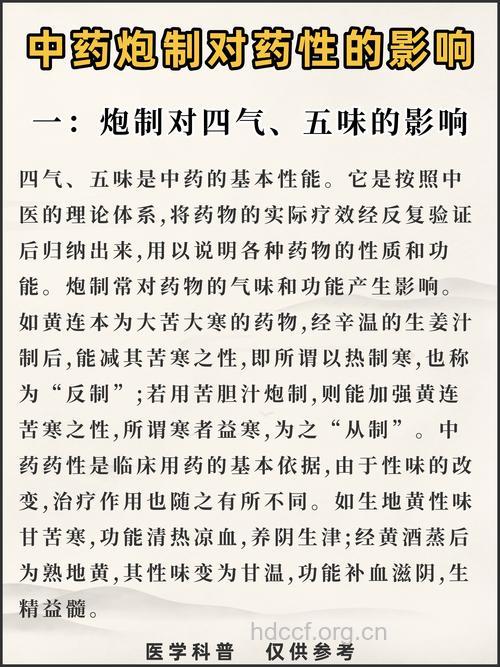 中药炮制为什么会影响药效