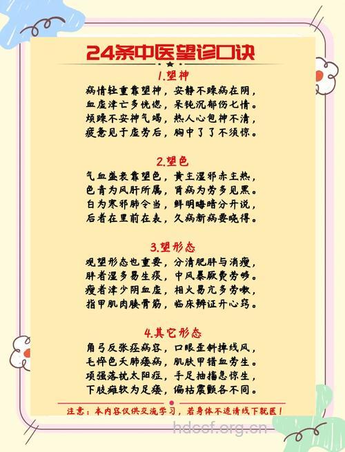 望诊经验口诀是什么呢