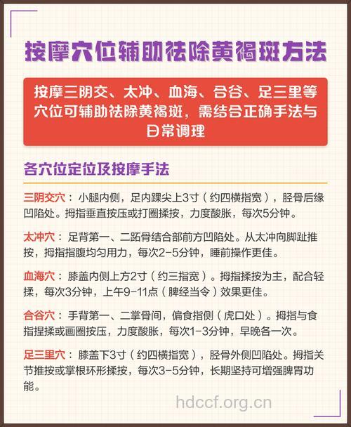 按摩调理黄褐斑的方法是怎么样的