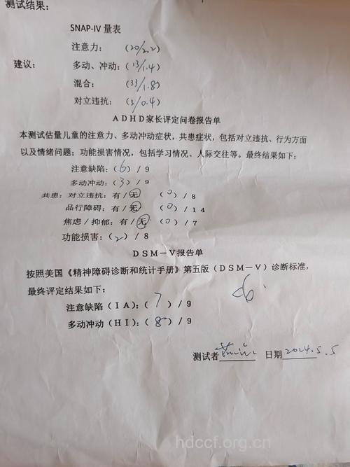 儿童多动综合征病理和诊断