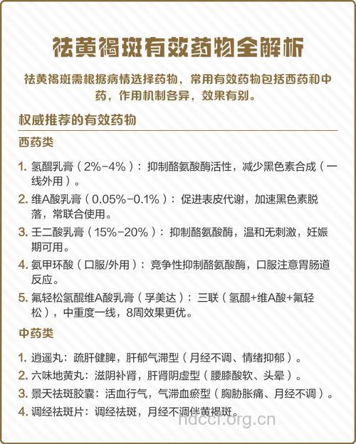 黄褐斑药物如何治疗？