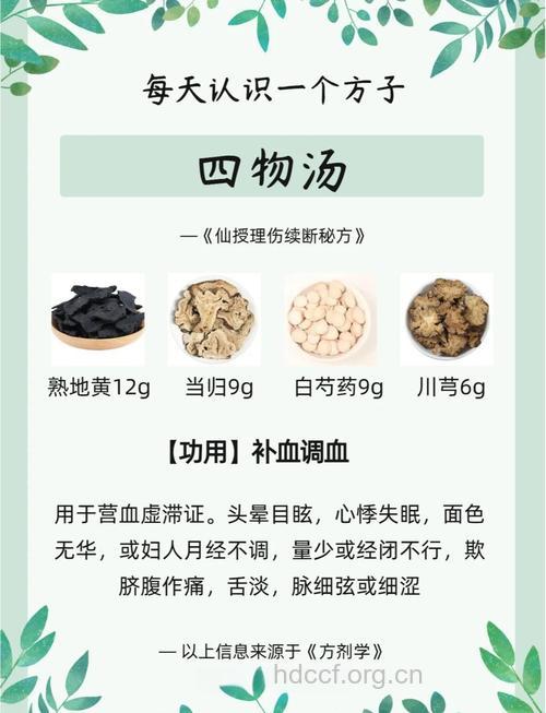 推荐一道养血经典方:四物汤