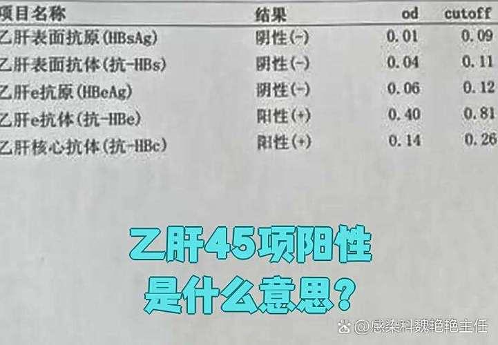 乙肝五项45阳性是什么意思