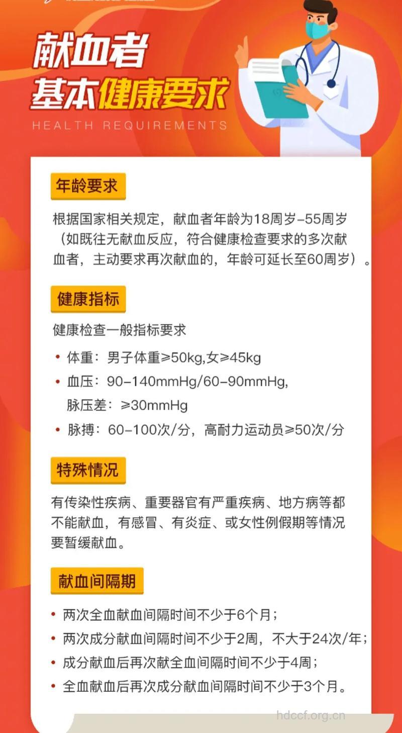 无偿献血的身体条件有哪些