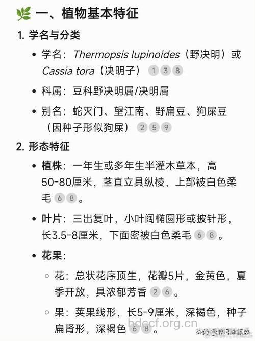 野决明的功效与作用