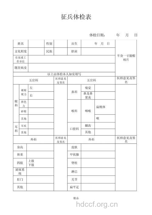 征兵体检都有些什么体检项目？