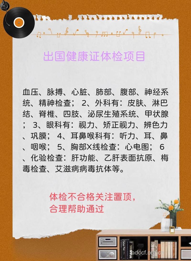 出国体检的一些内容